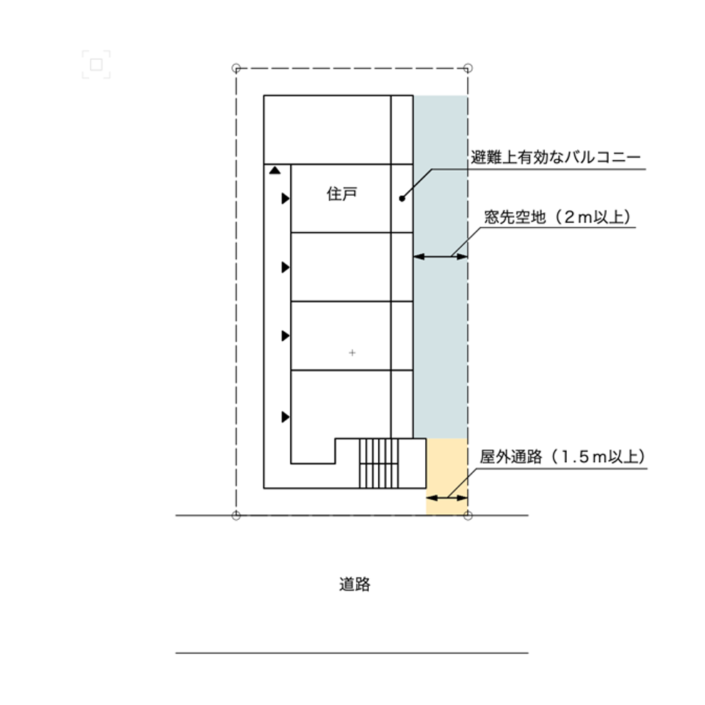 窓先空地