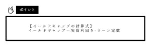 イールドギャップの計算式